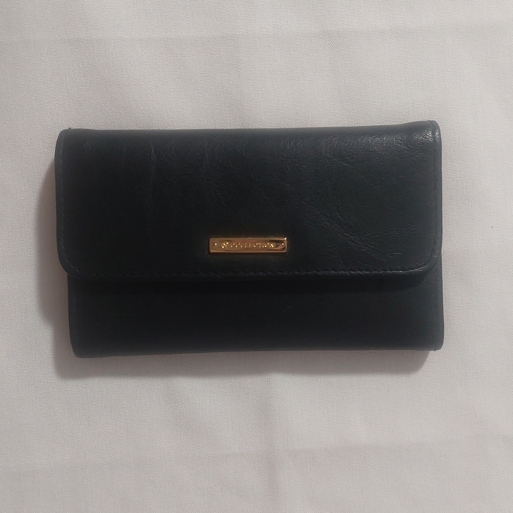 Collection B Elegant Black Wallet with Gold Accent